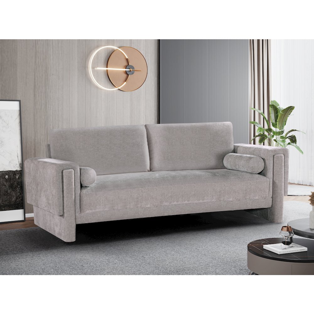 Madeline Grey Chenille Fabric Sofa. Picture 2