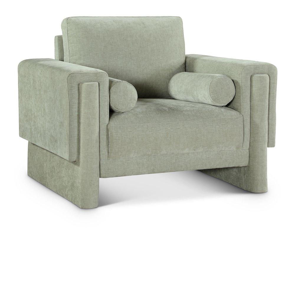 Madeline Mint Chenille Fabric Chair. Picture 1