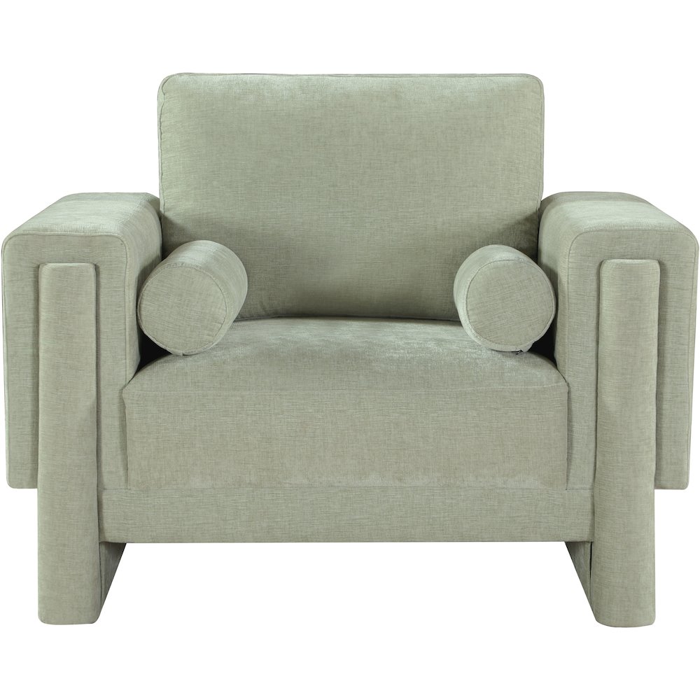 Madeline Mint Chenille Fabric Chair. Picture 4