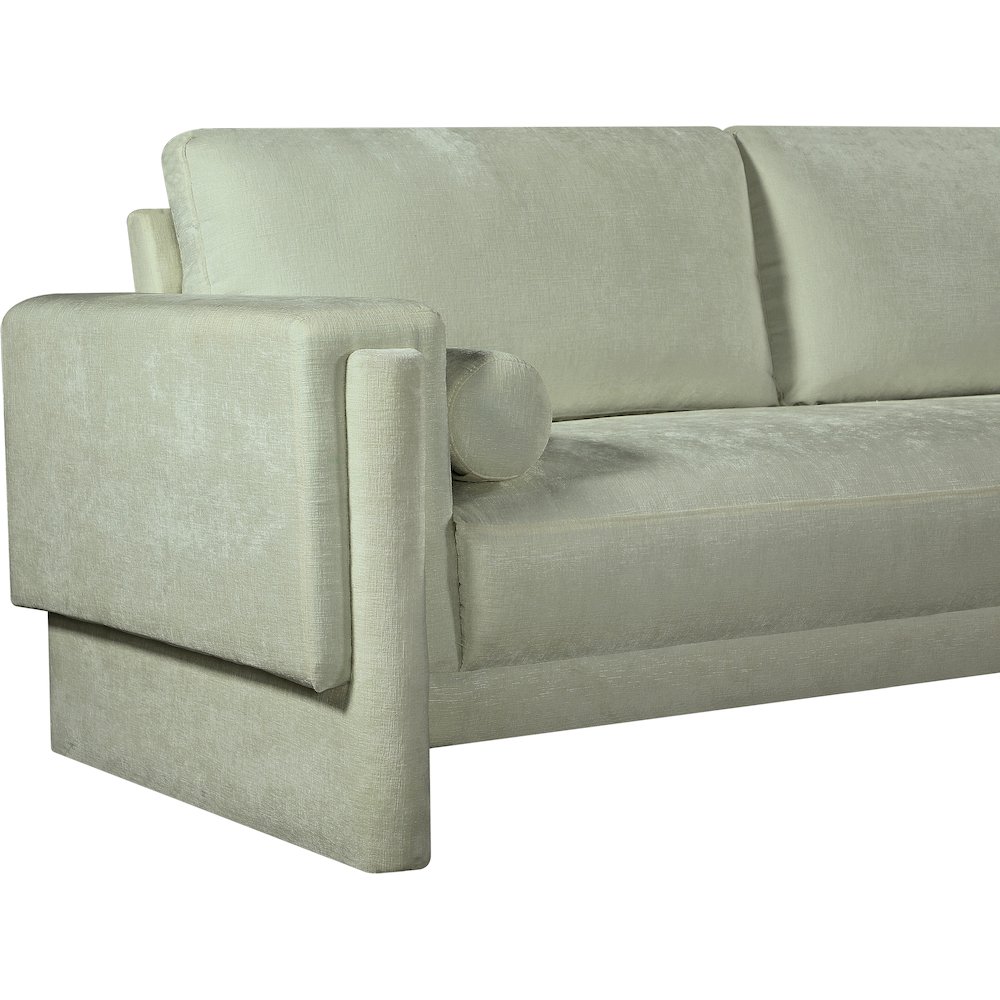 Madeline Mint Chenille Fabric Loveseat. Picture 10