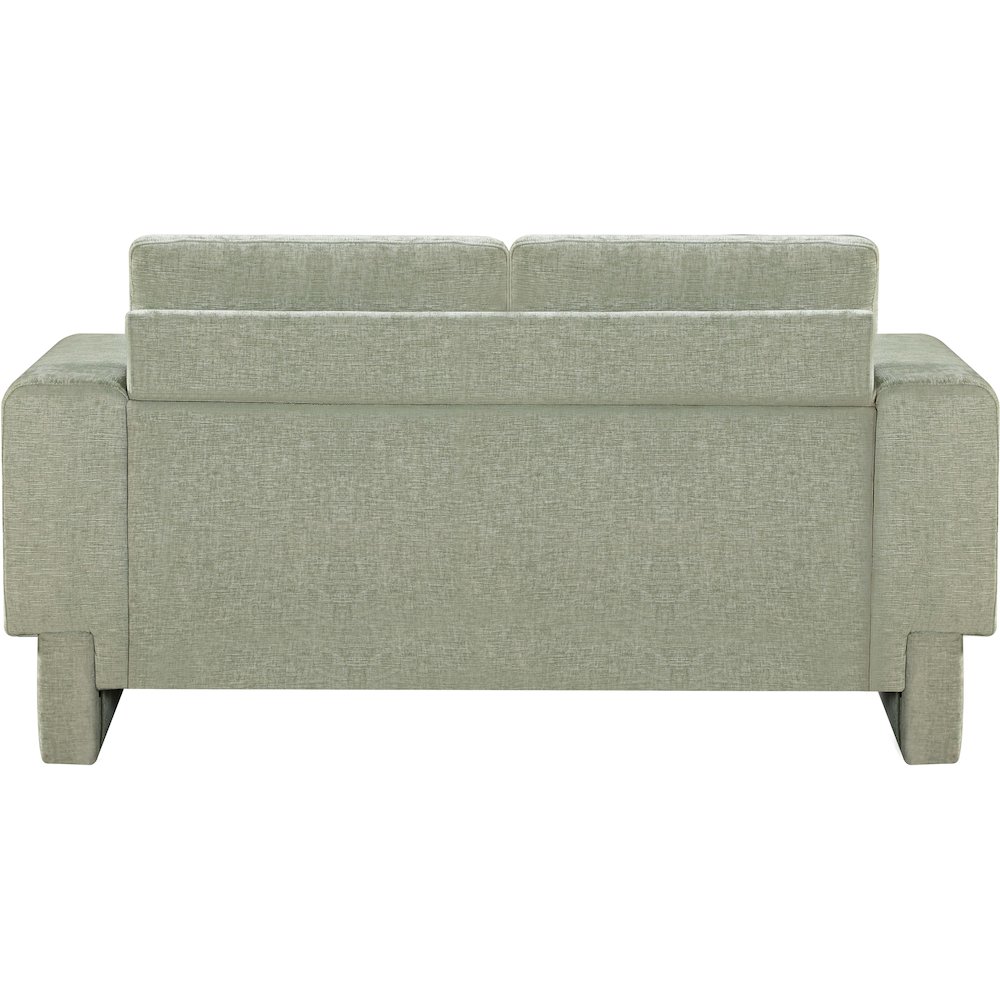 Madeline Mint Chenille Fabric Loveseat. Picture 3