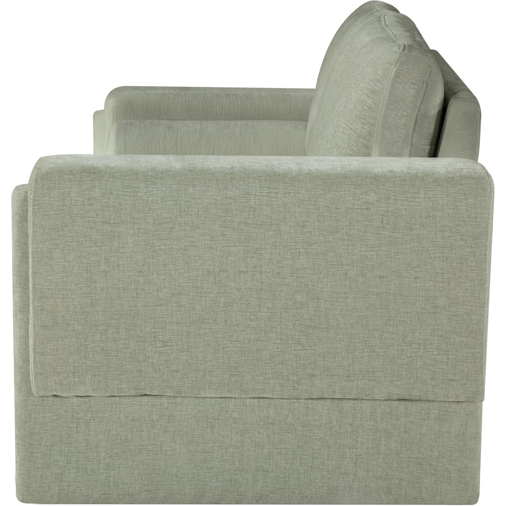 Madeline Mint Chenille Fabric Loveseat. Picture 6