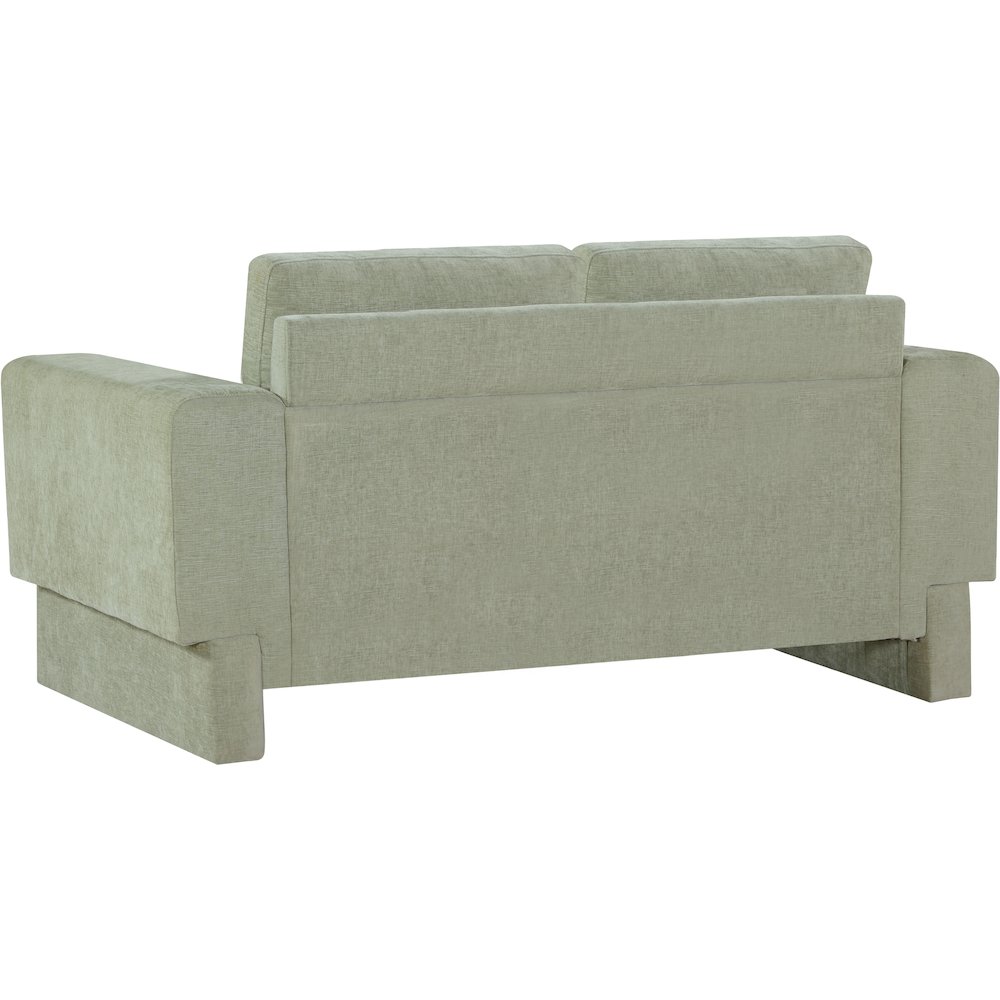 Madeline Mint Chenille Fabric Loveseat. Picture 7