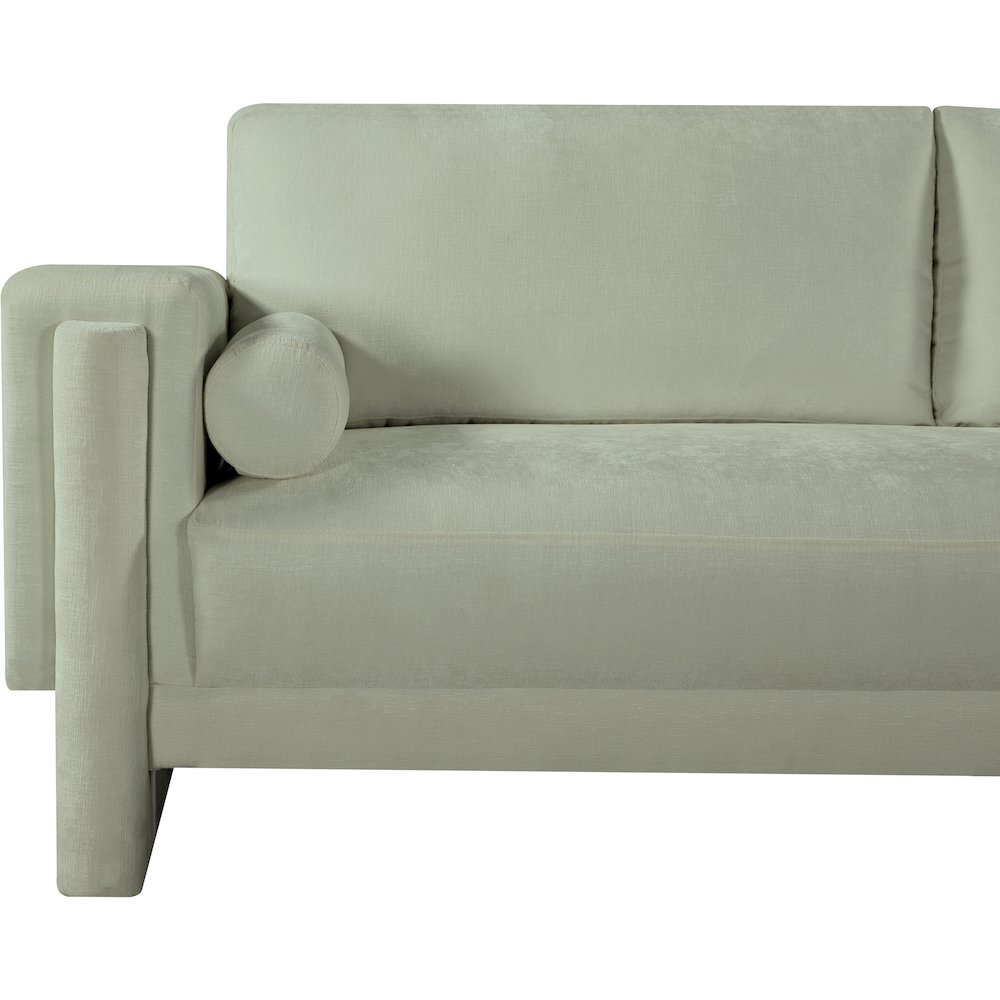 Madeline Mint Chenille Fabric Loveseat. Picture 8