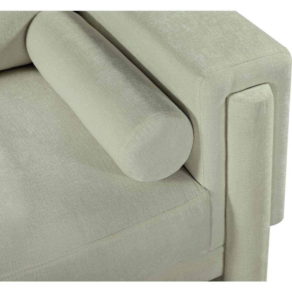 Madeline Mint Chenille Fabric Loveseat. Picture 9