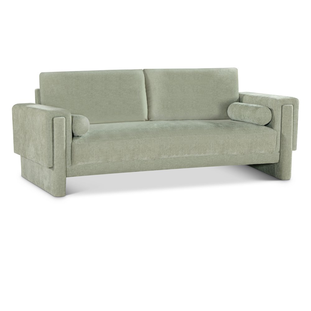 Madeline Mint Chenille Fabric Sofa. Picture 1