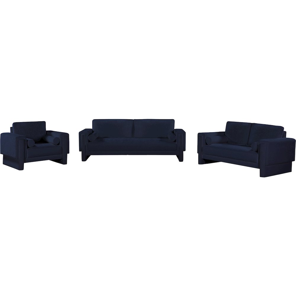 Madeline Navy Chenille Fabric Chair. Picture 13