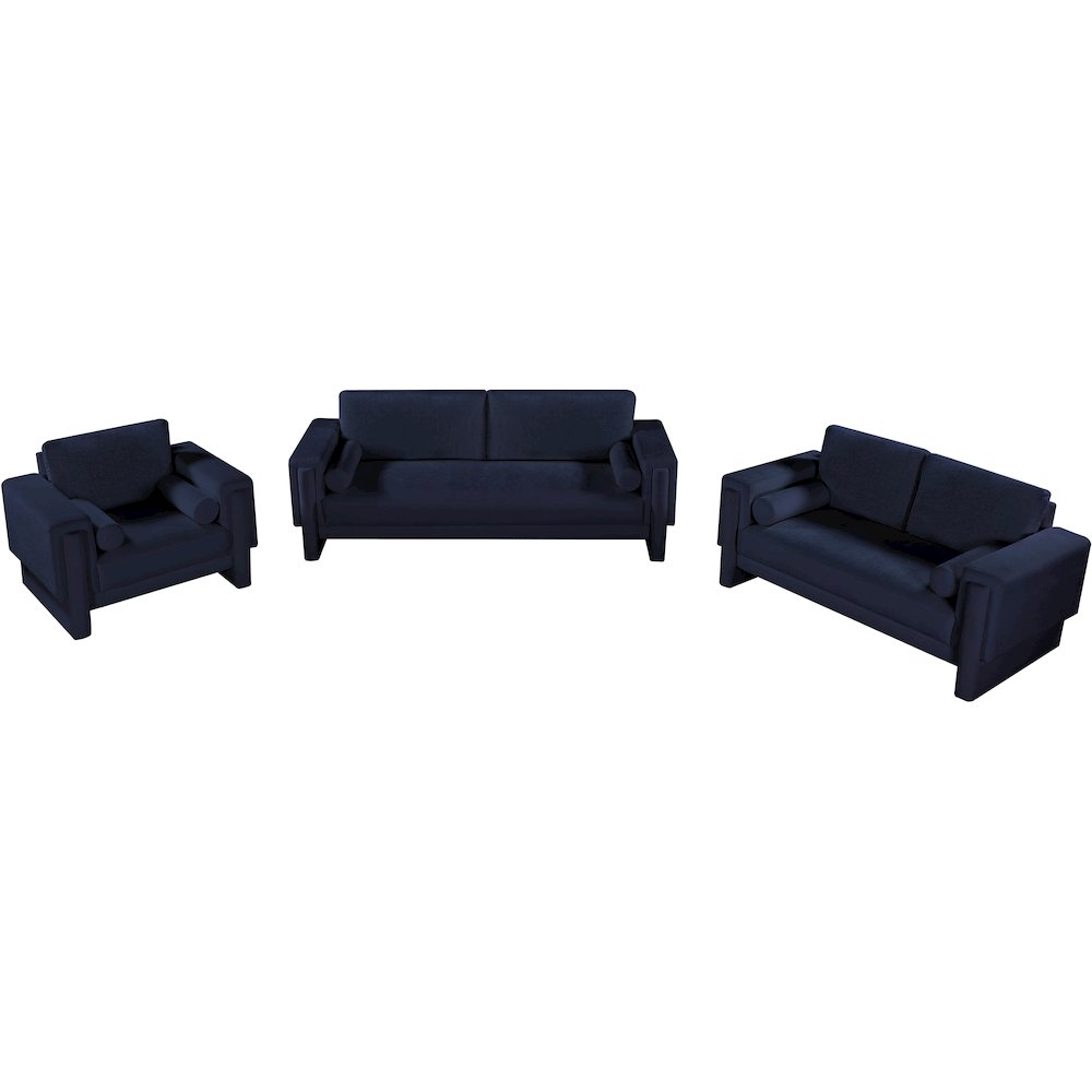 Madeline Navy Chenille Fabric Chair. Picture 14