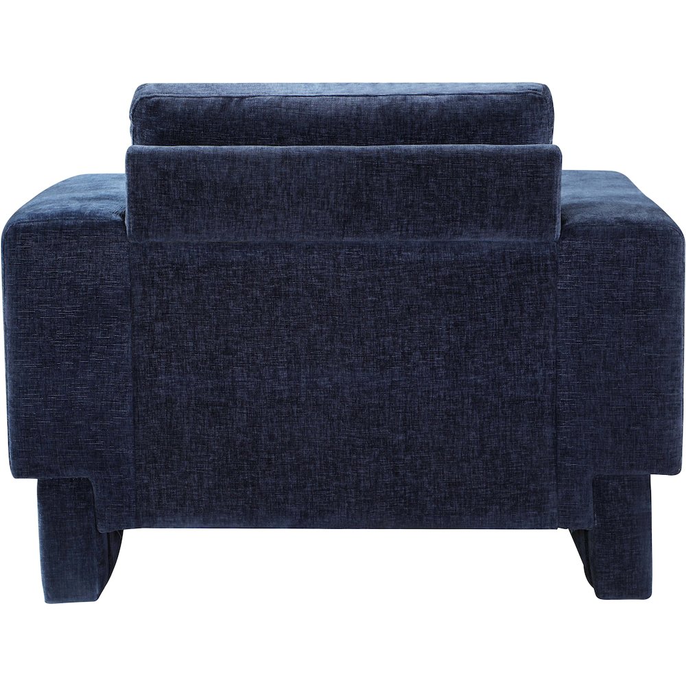 Madeline Navy Chenille Fabric Chair. Picture 3