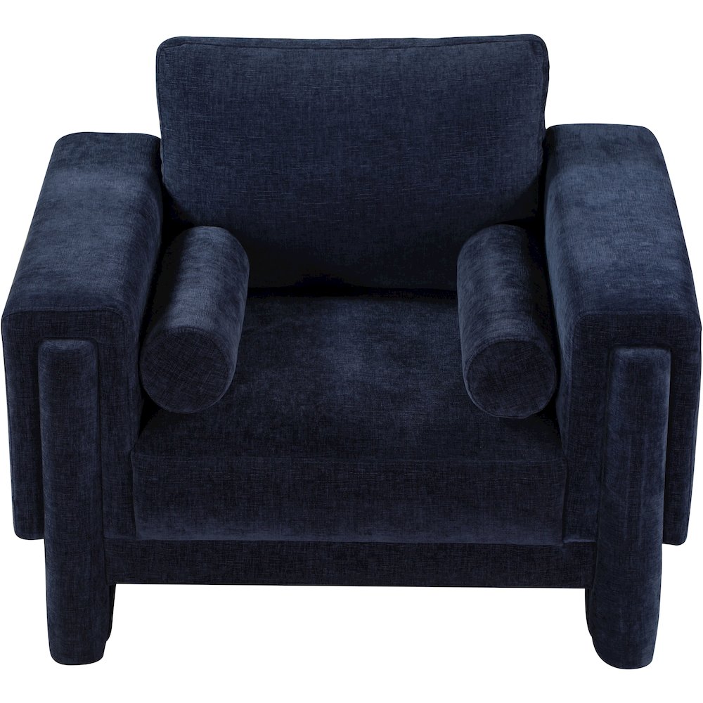 Madeline Navy Chenille Fabric Chair. Picture 5