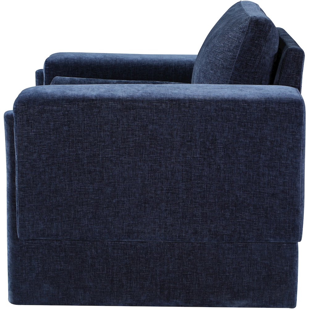 Madeline Navy Chenille Fabric Chair. Picture 6