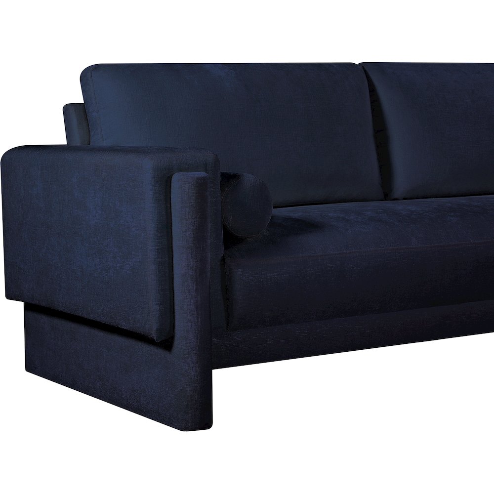 Madeline Navy Chenille Fabric Sofa. Picture 10