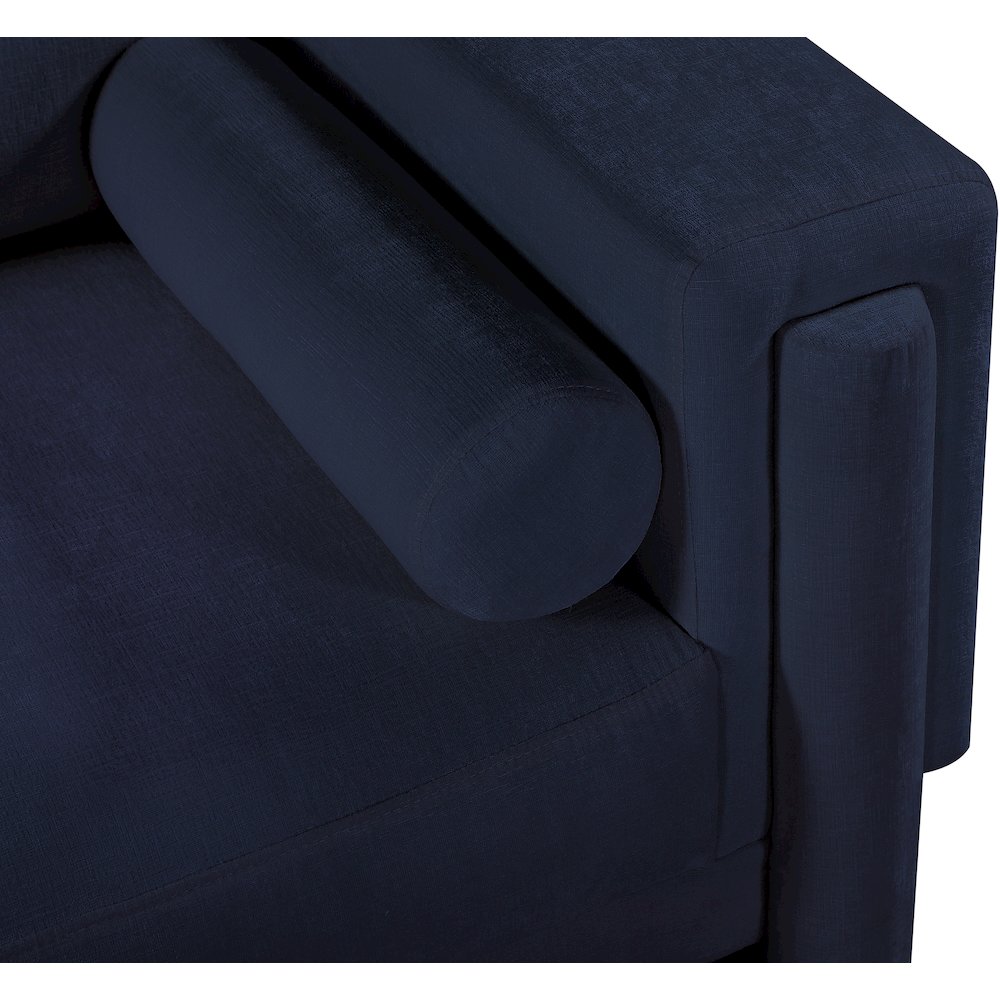 Madeline Navy Chenille Fabric Sofa. Picture 11