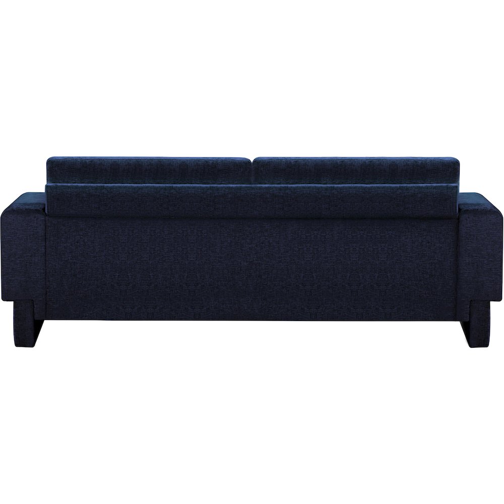 Madeline Navy Chenille Fabric Sofa. Picture 3