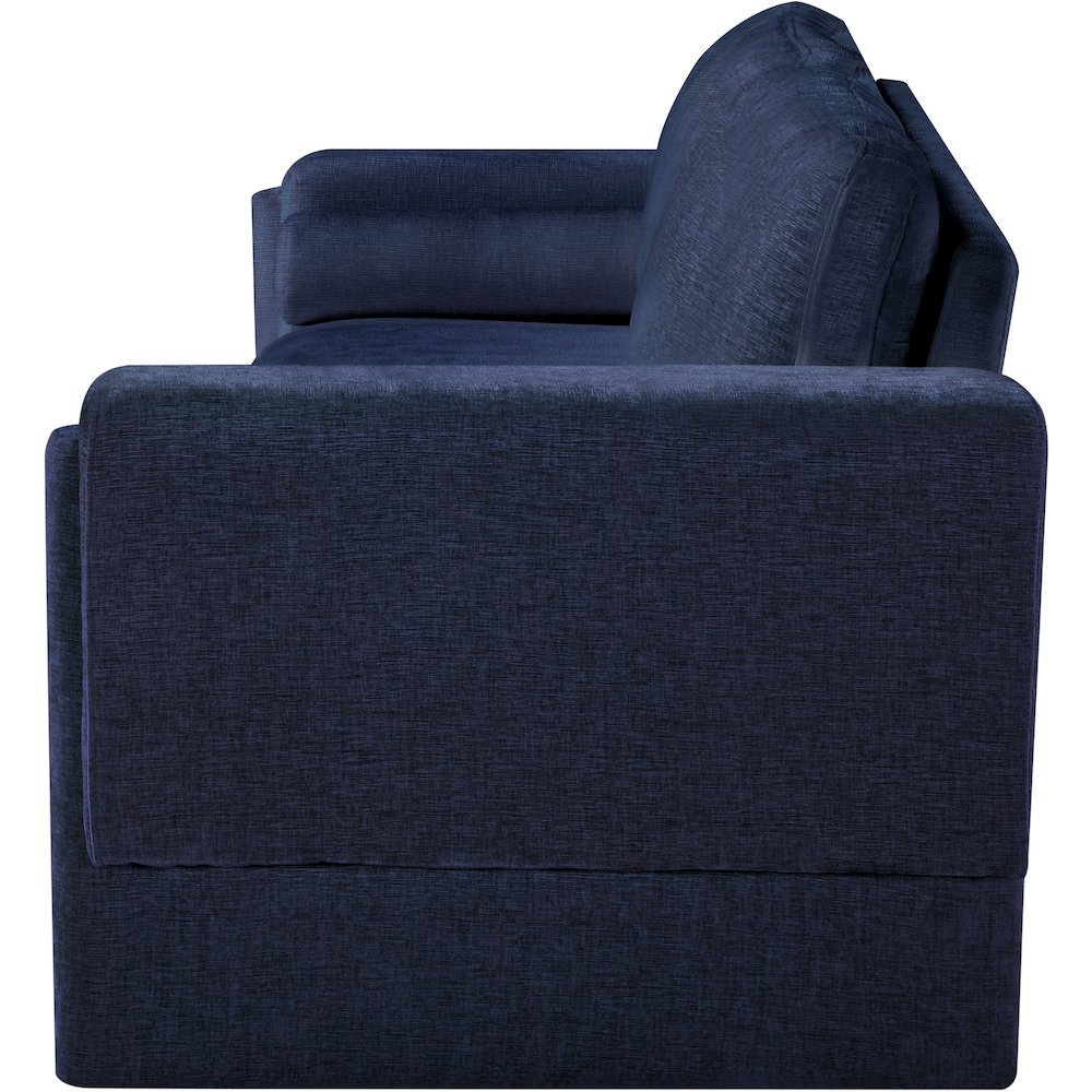 Madeline Navy Chenille Fabric Sofa. Picture 6
