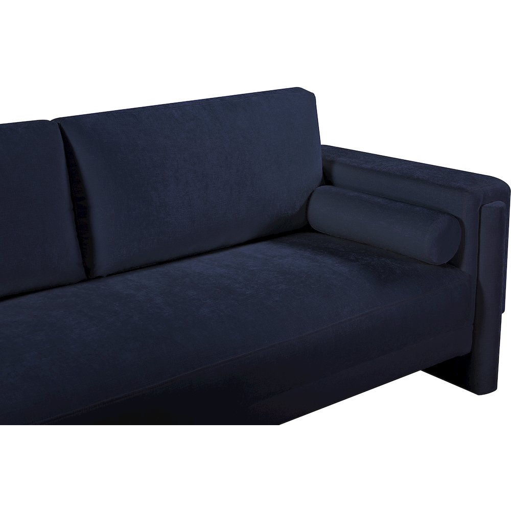 Madeline Navy Chenille Fabric Sofa. Picture 9