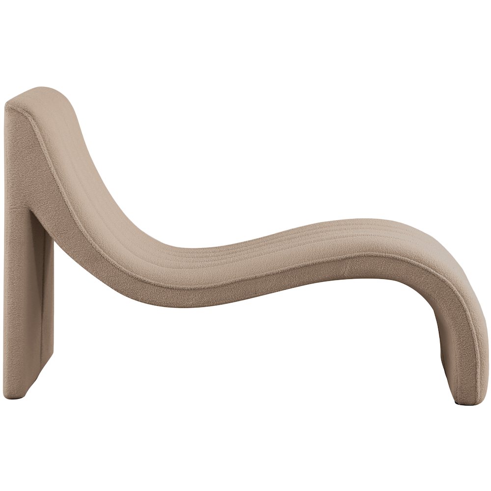 Orian Beige Teddy Fabric Chaise. Picture 4