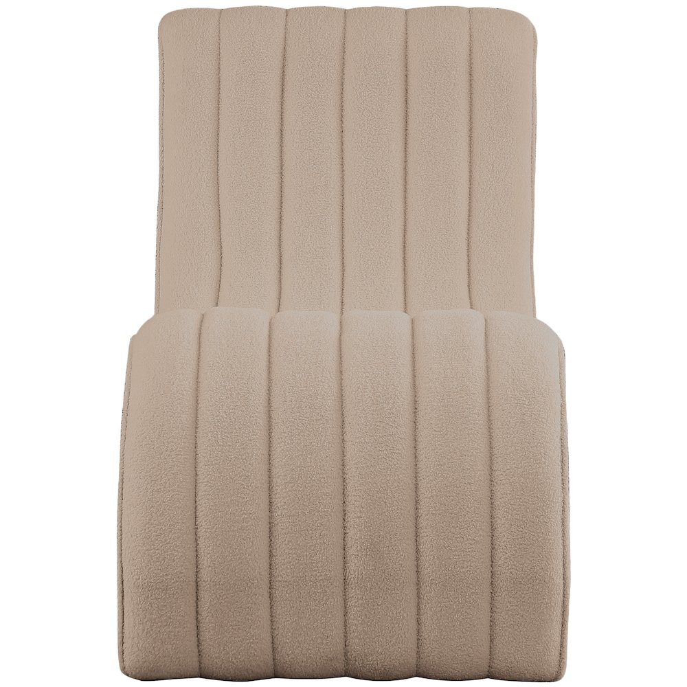 Orian Beige Teddy Fabric Chaise. Picture 5
