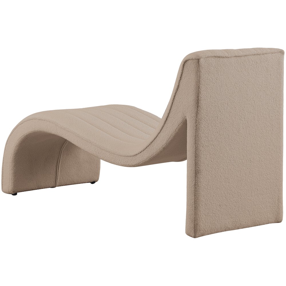 Orian Beige Teddy Fabric Chaise. Picture 6