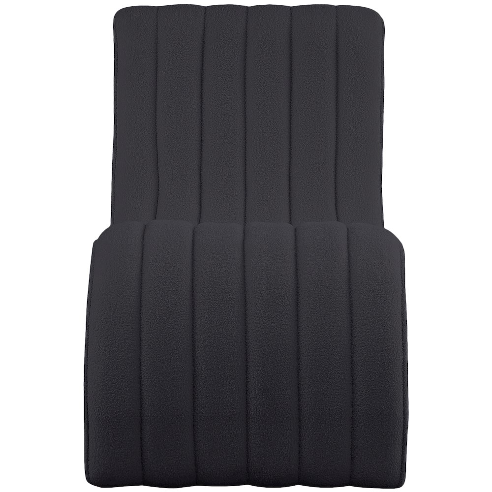 Orian Black Teddy Fabric Chaise. Picture 5
