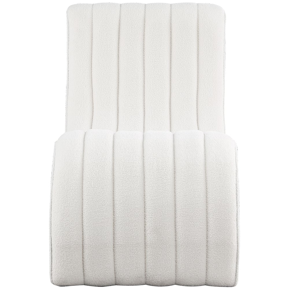 Orian Cream Teddy Fabric Chaise. Picture 5