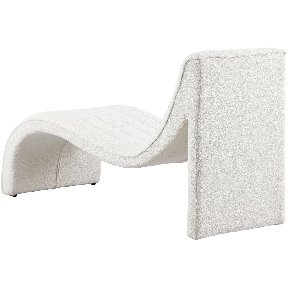Orian Cream Teddy Fabric Chaise. Picture 6