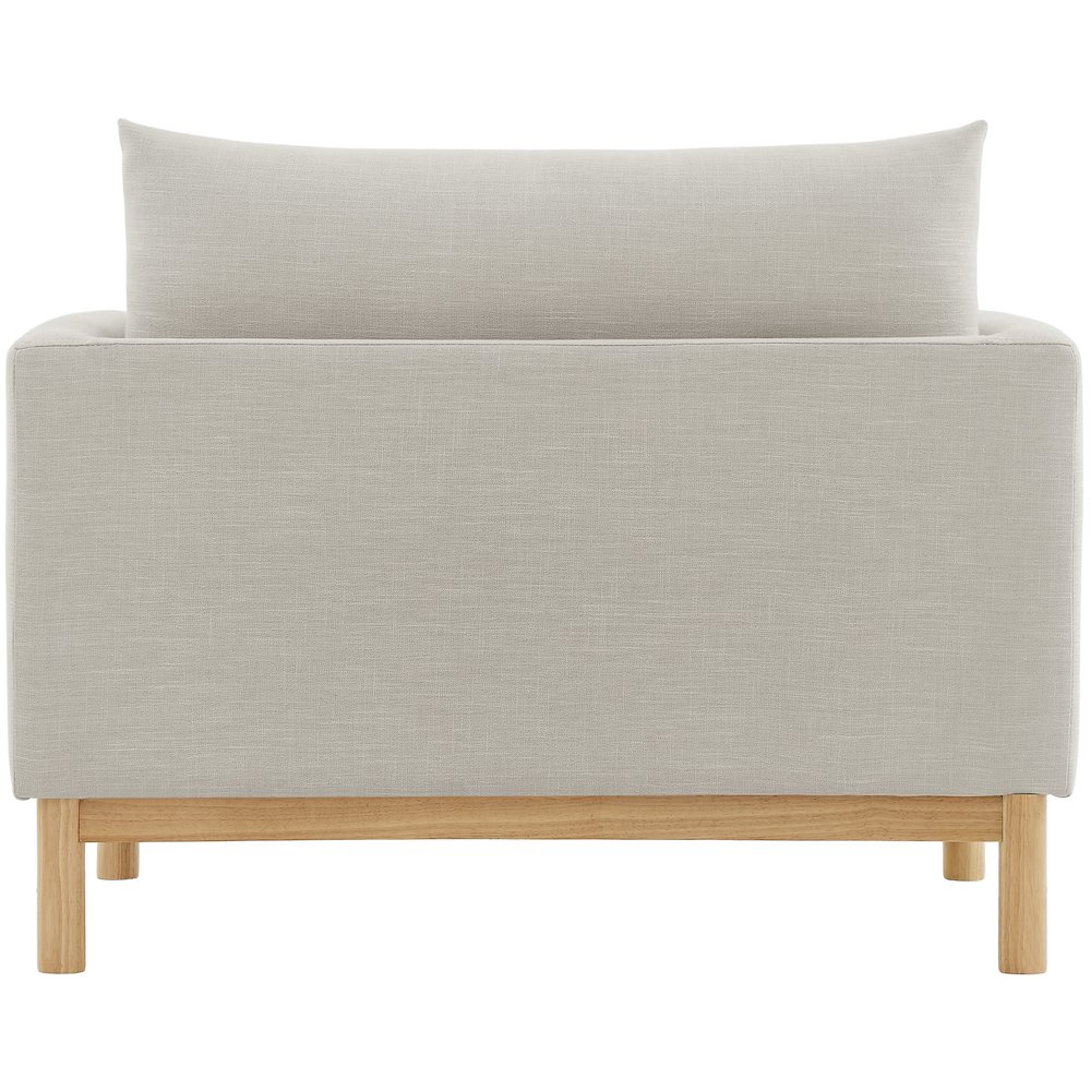 Langham Beige Linen Textured Fabric Chair. Picture 3