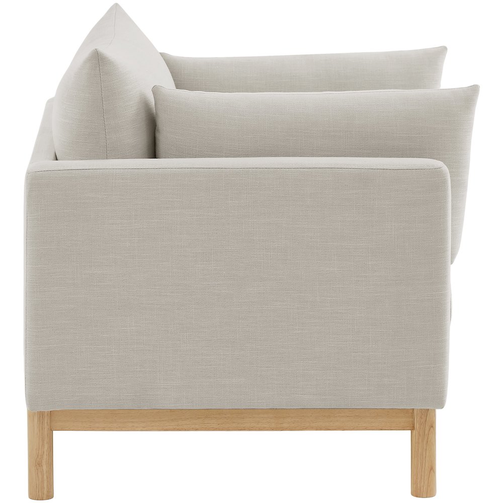 Langham Beige Linen Textured Fabric Chair. Picture 6