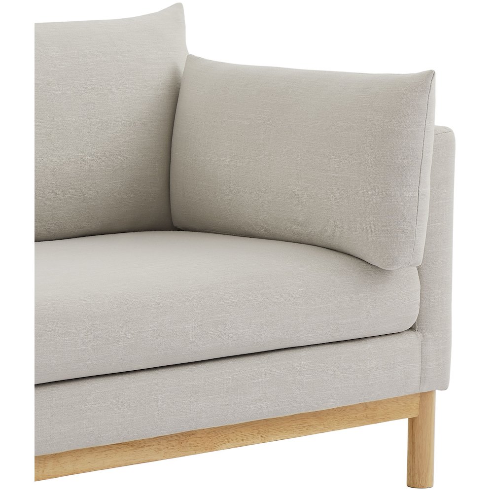 Langham Beige Linen Textured Fabric Chair. Picture 8