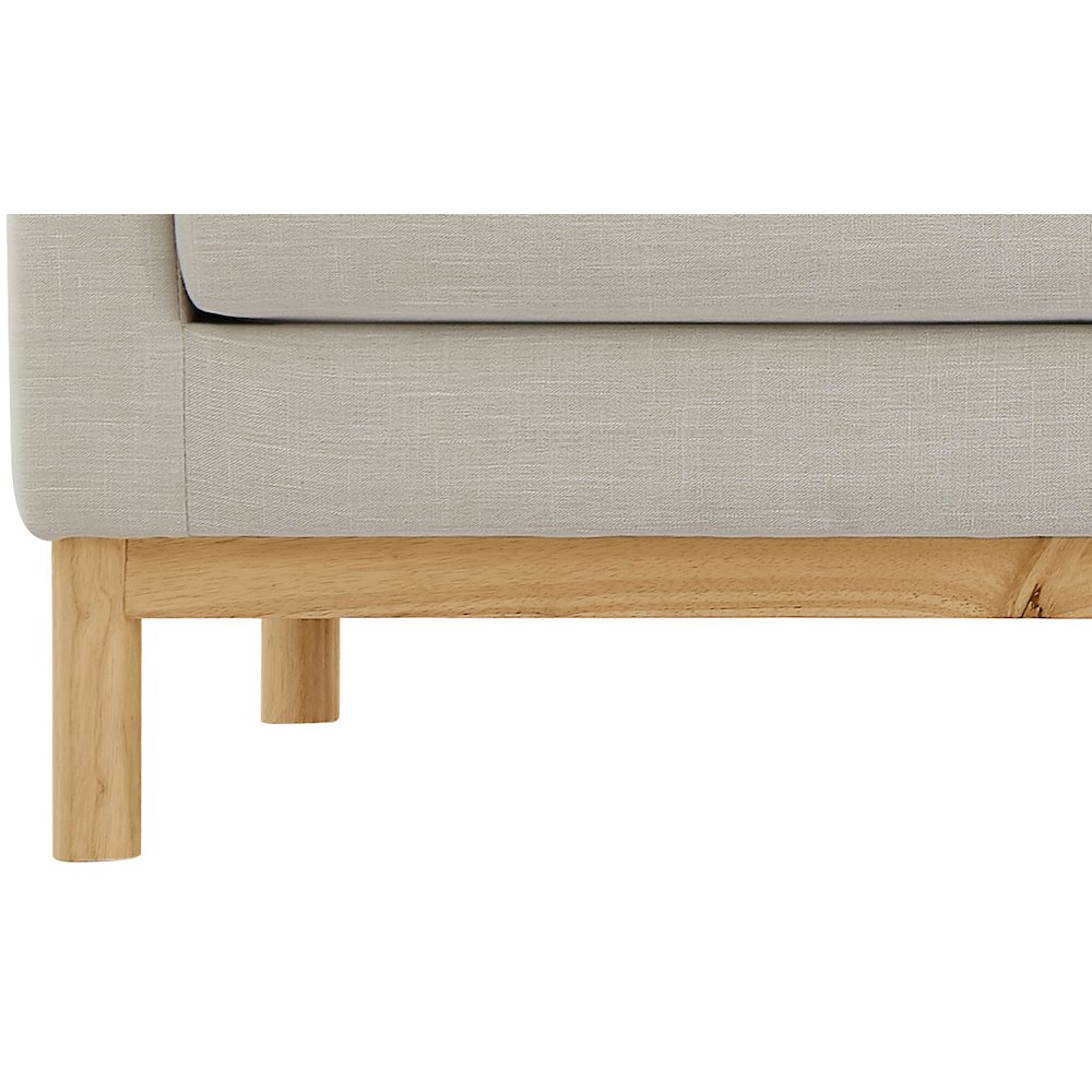 Langham Beige Linen Textured Fabric Chair. Picture 9