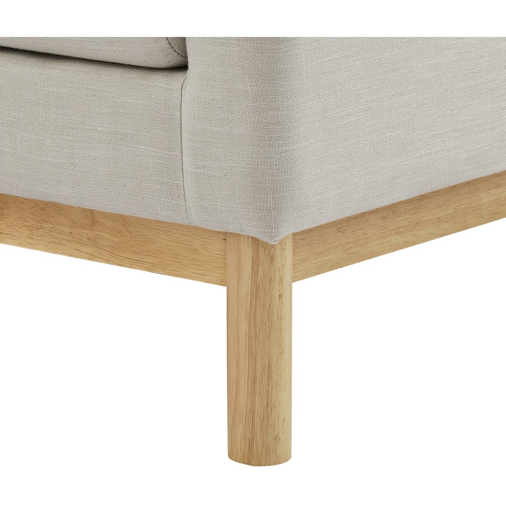 Langham Beige Linen Textured Fabric Sofa. Picture 11