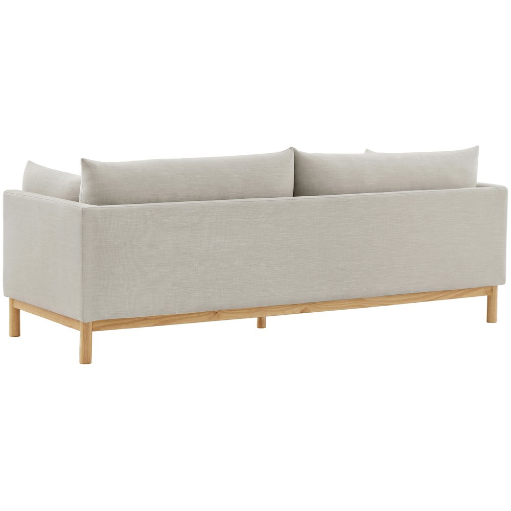Langham Beige Linen Textured Fabric Sofa. Picture 4