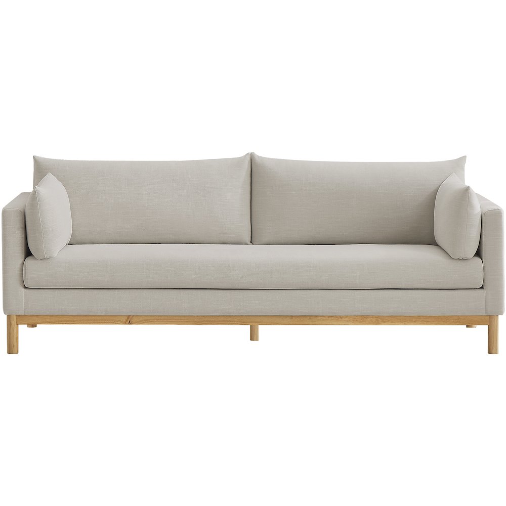 Langham Beige Linen Textured Fabric Sofa. Picture 5