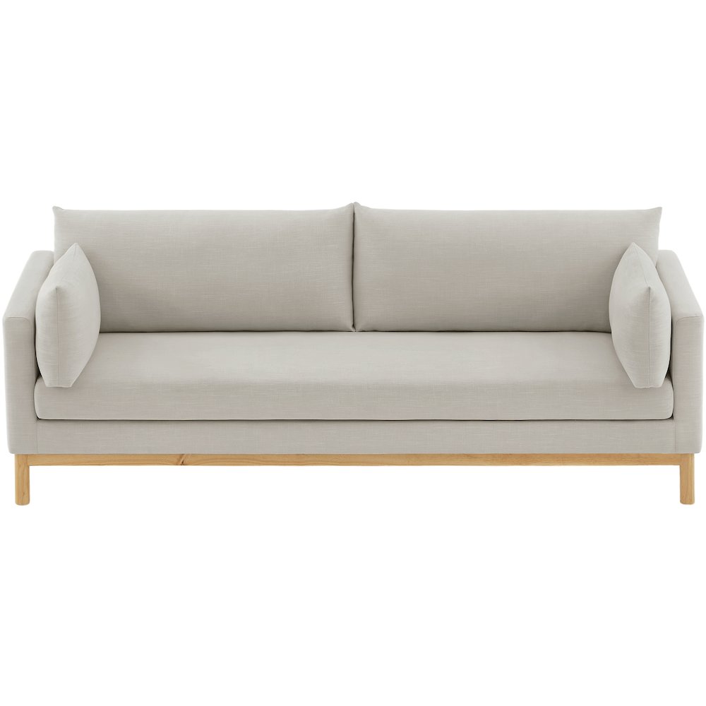 Langham Beige Linen Textured Fabric Sofa. Picture 6
