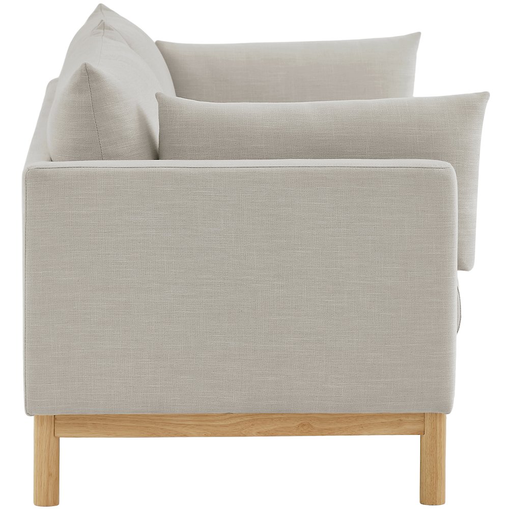 Langham Beige Linen Textured Fabric Sofa. Picture 7