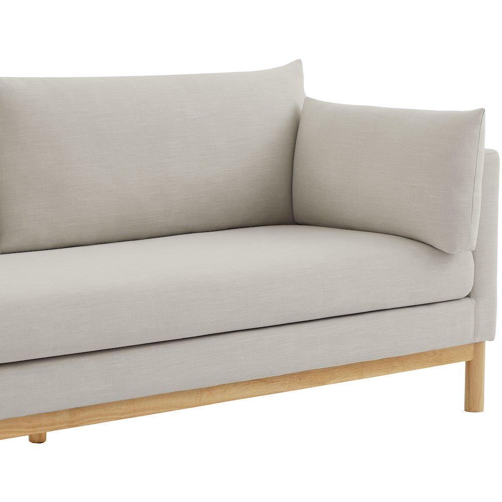 Langham Beige Linen Textured Fabric Sofa. Picture 9