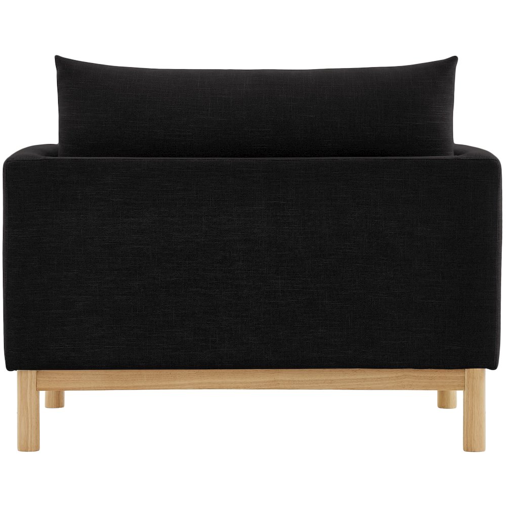 Langham Black Linen Textured Fabric Chair. Picture 3