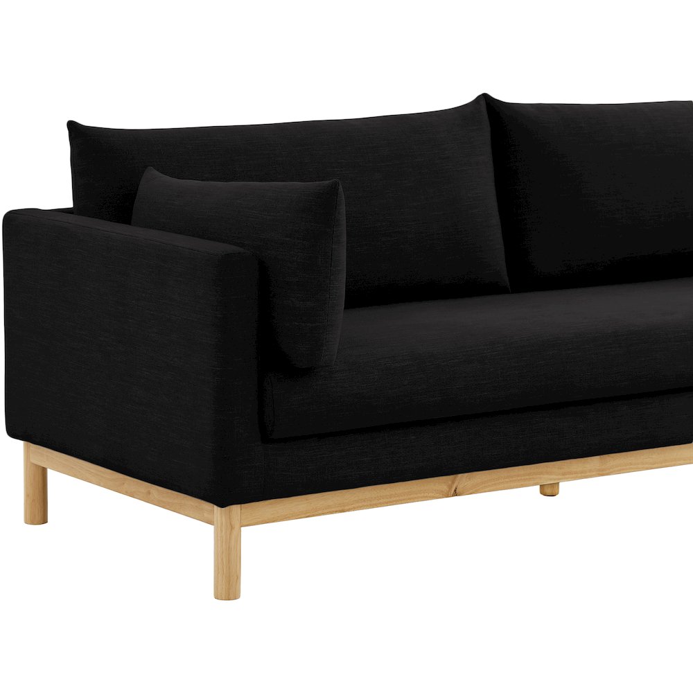 Langham Black Linen Textured Fabric Chair. Picture 7