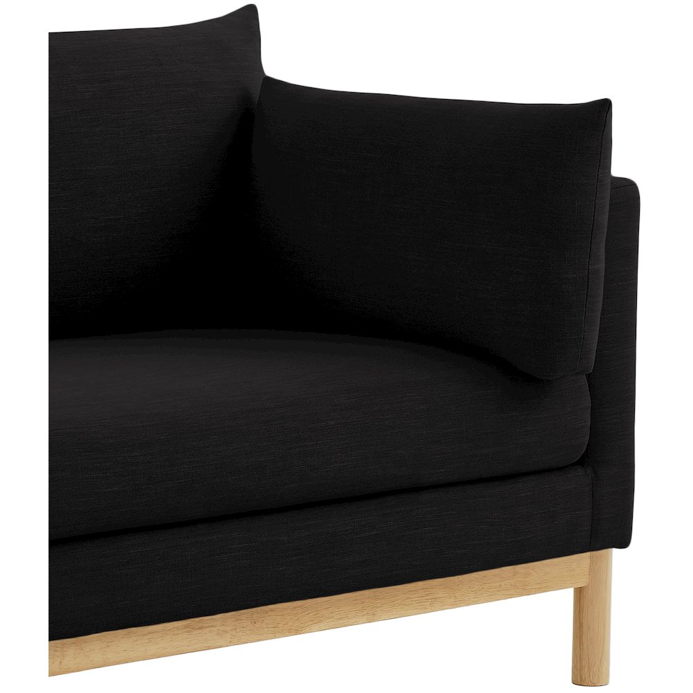 Langham Black Linen Textured Fabric Chair. Picture 8