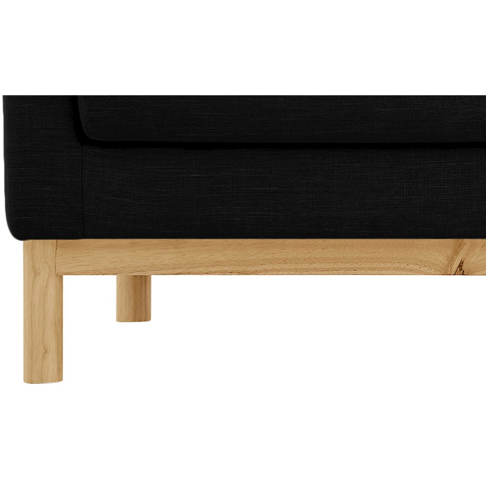 Langham Black Linen Textured Fabric Chair. Picture 9