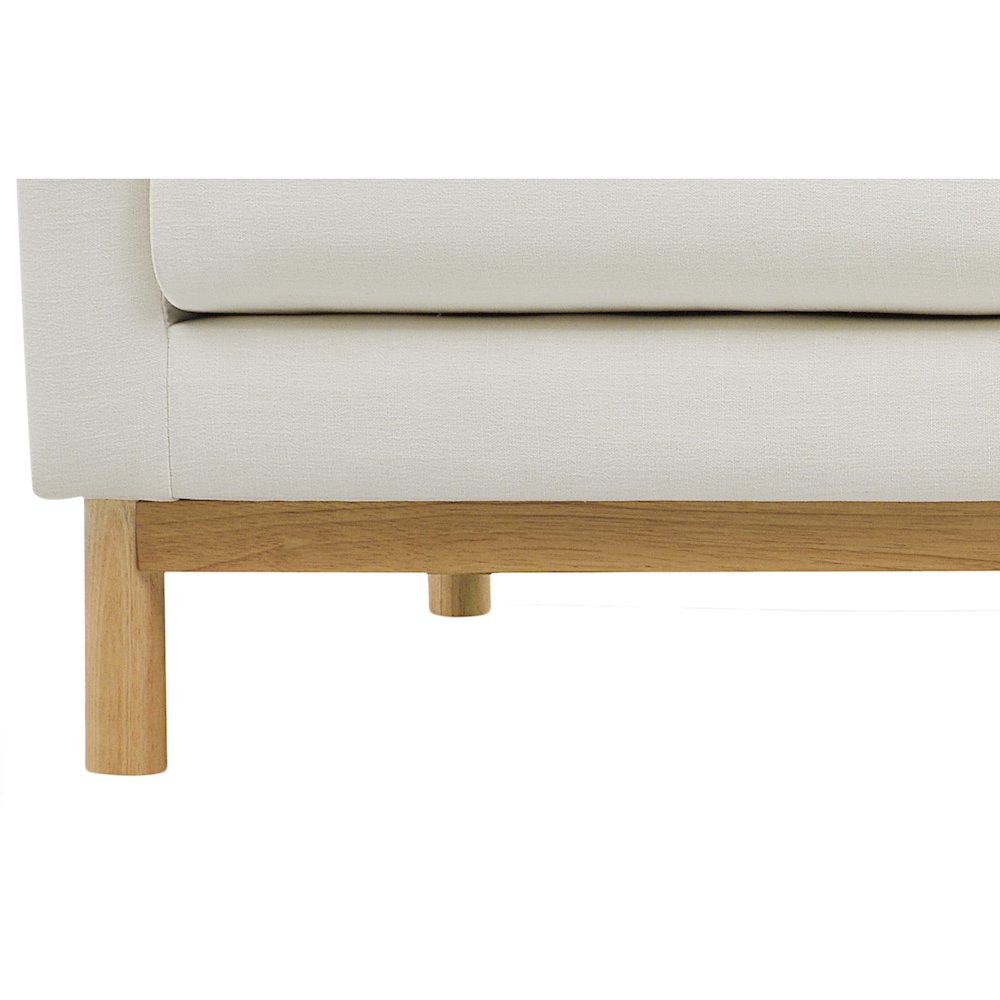 Langham Cream Linen Textured Fabric Chair. Picture 10