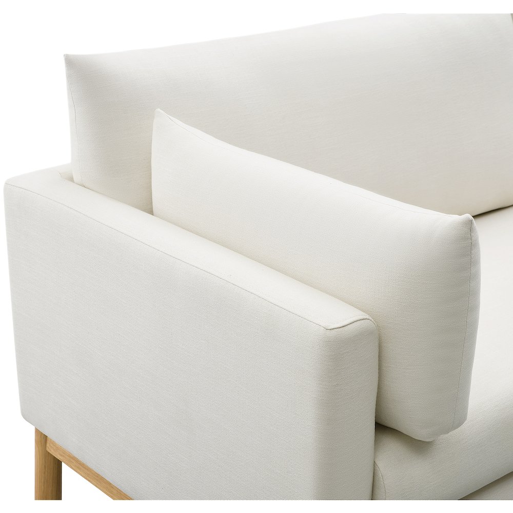 Langham Cream Linen Textured Fabric Chair. Picture 11