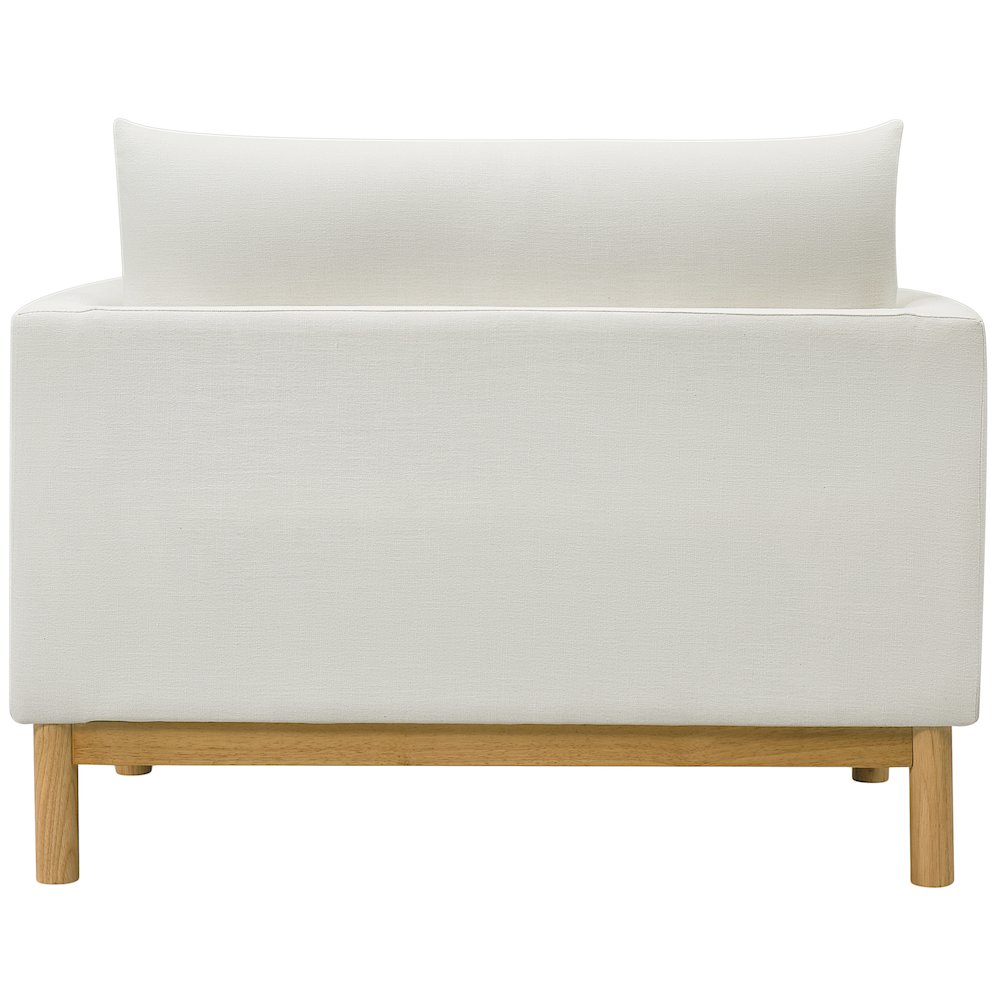 Langham Cream Linen Textured Fabric Chair. Picture 3