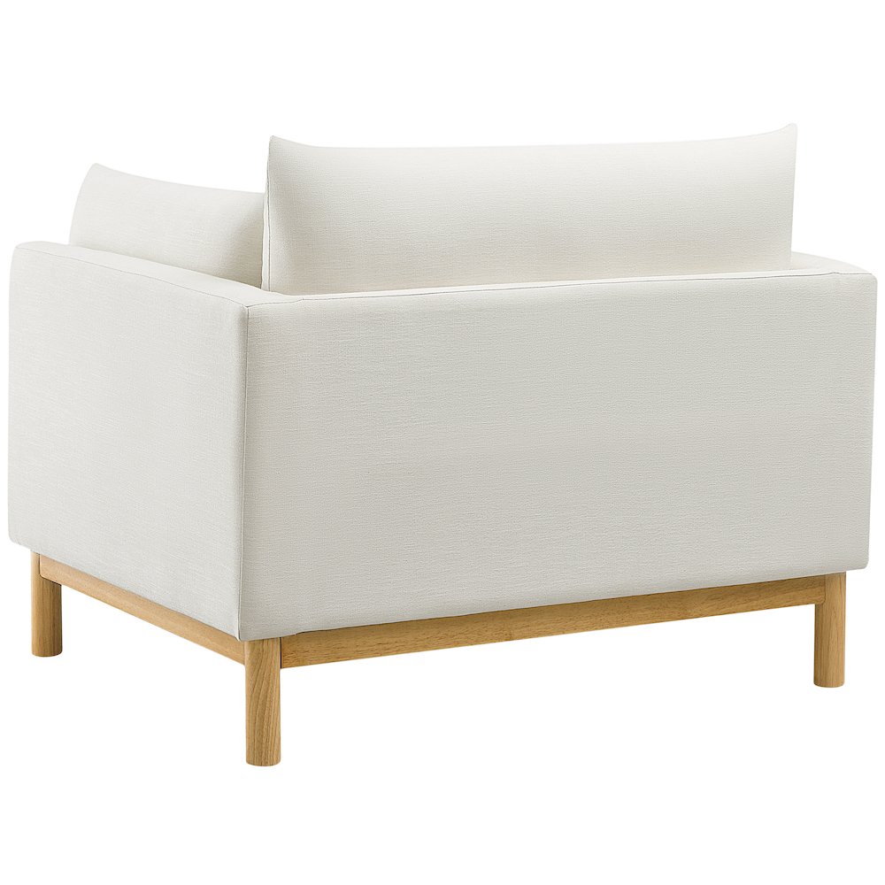 Langham Cream Linen Textured Fabric Chair. Picture 4
