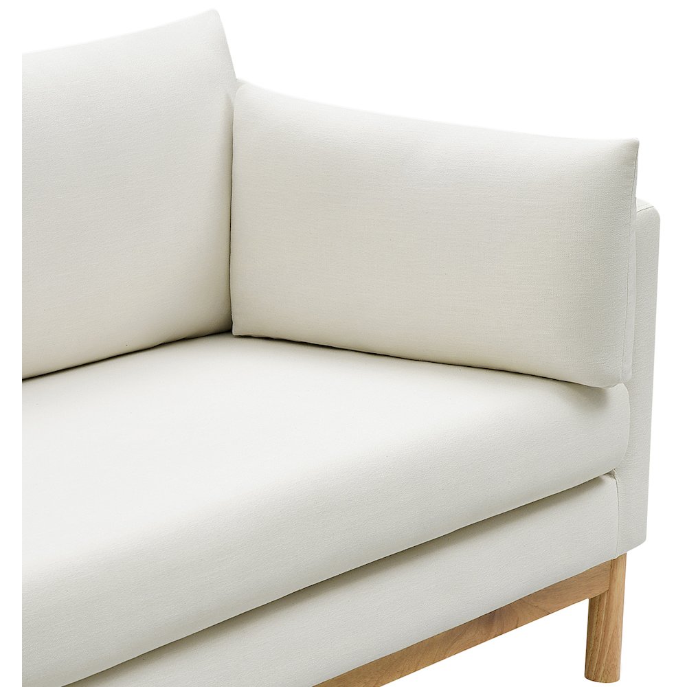 Langham Cream Linen Textured Fabric Chair. Picture 8
