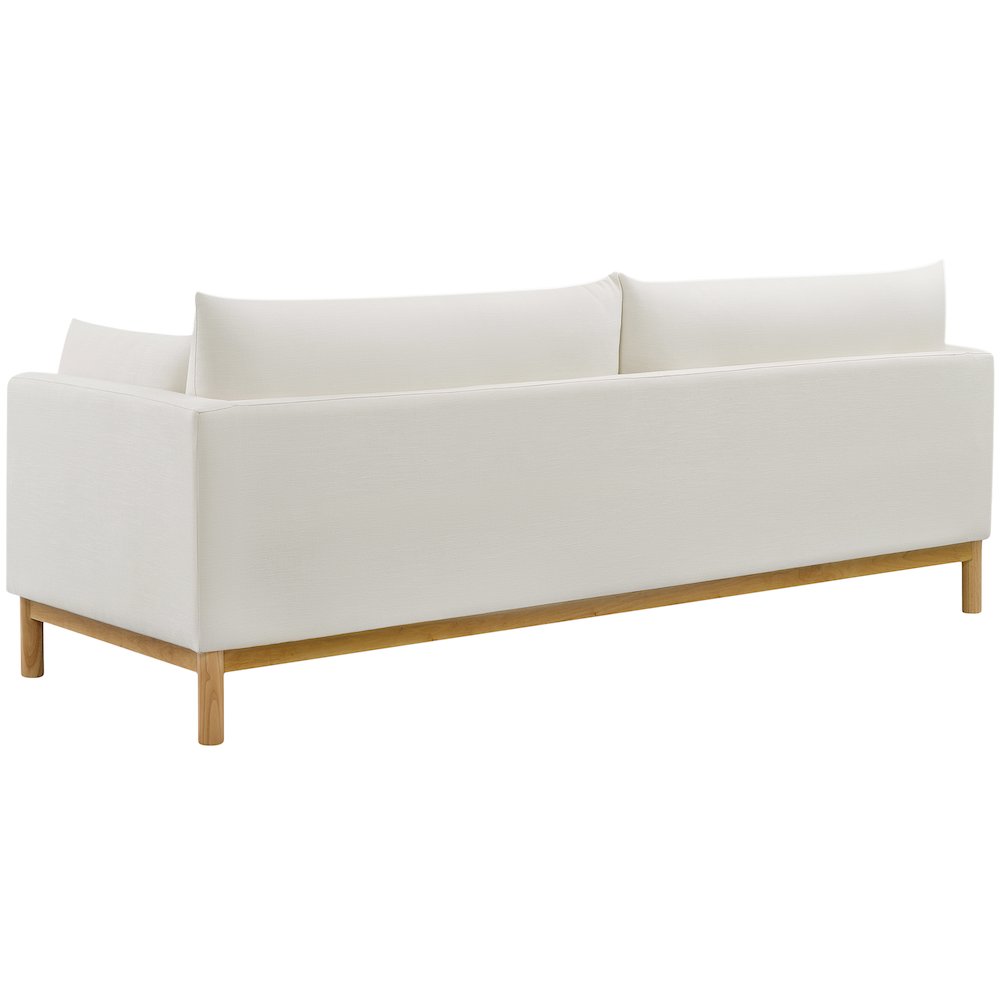 Langham Cream Linen Textured Fabric Sofa. Picture 4