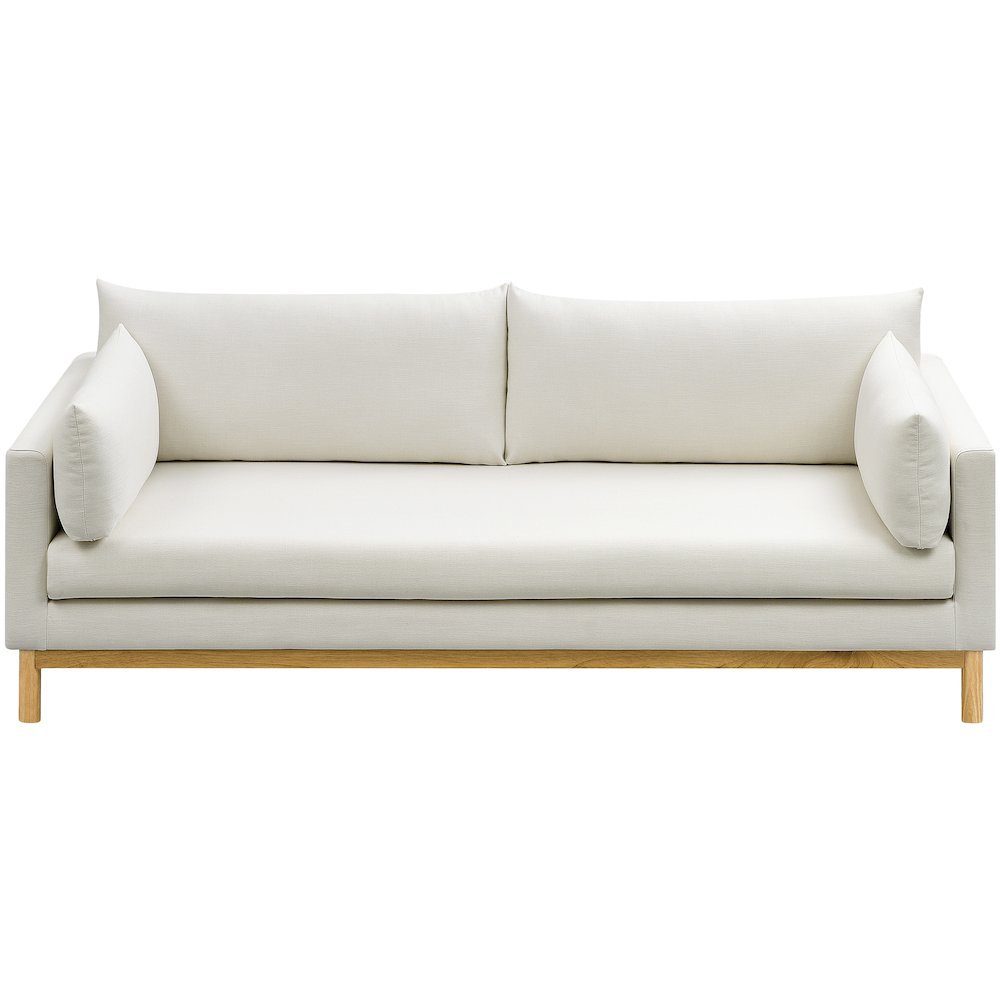 Langham Cream Linen Textured Fabric Sofa. Picture 6
