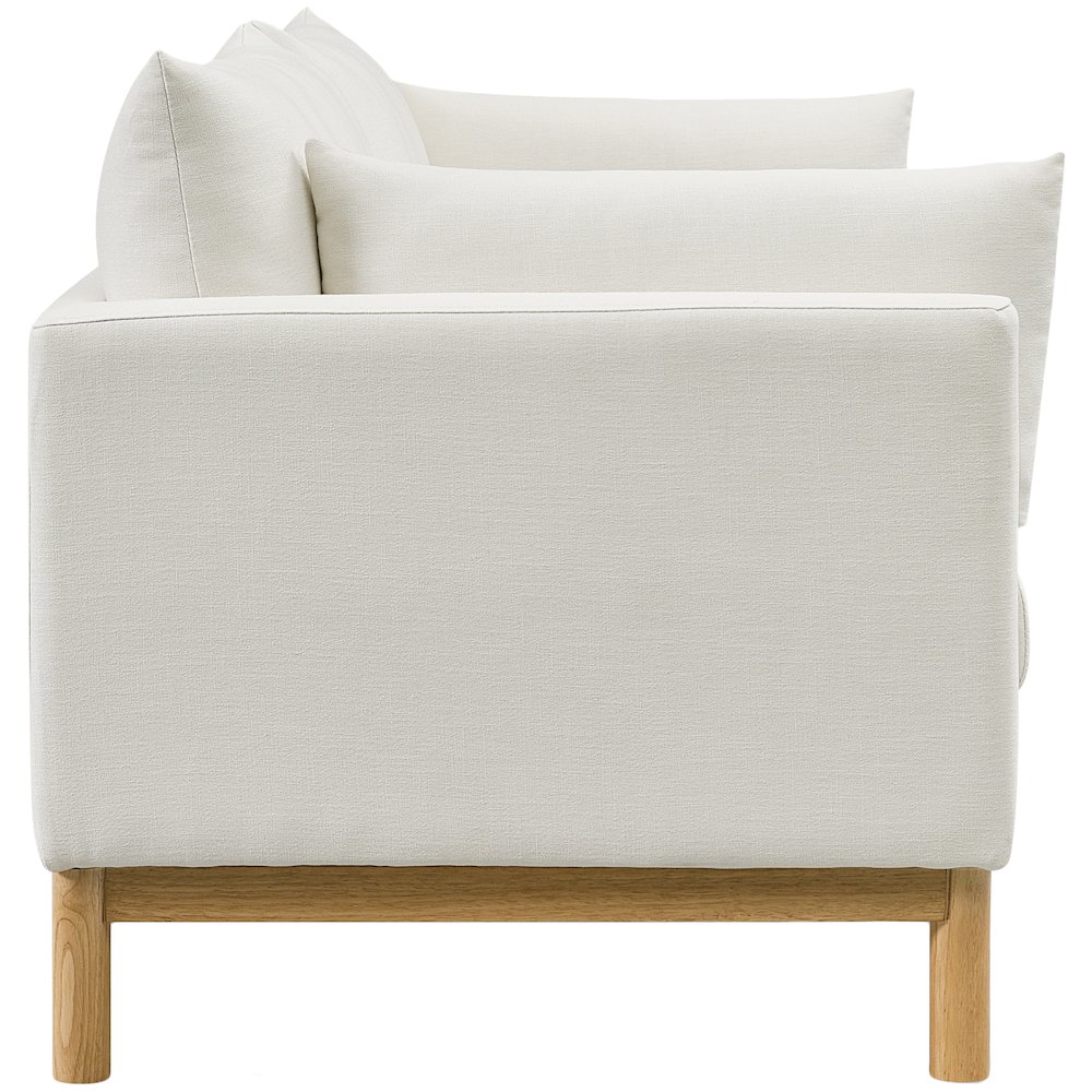 Langham Cream Linen Textured Fabric Sofa. Picture 7