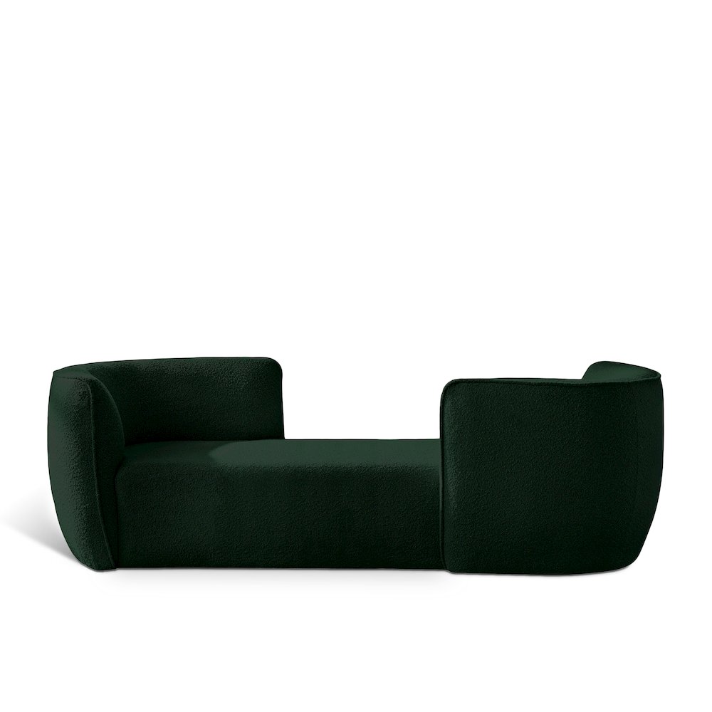 Hilton Green Fabric Chaise. Picture 1