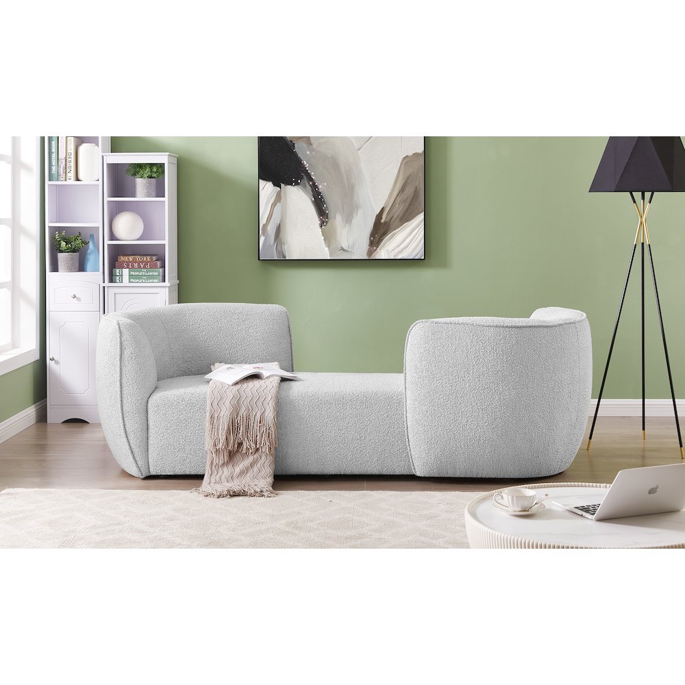 Hilton Grey Fabric Chaise. Picture 2